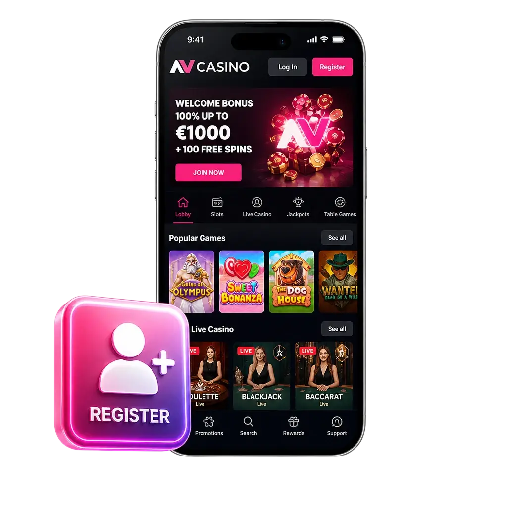 Регистрация и верификация в NV CASINO