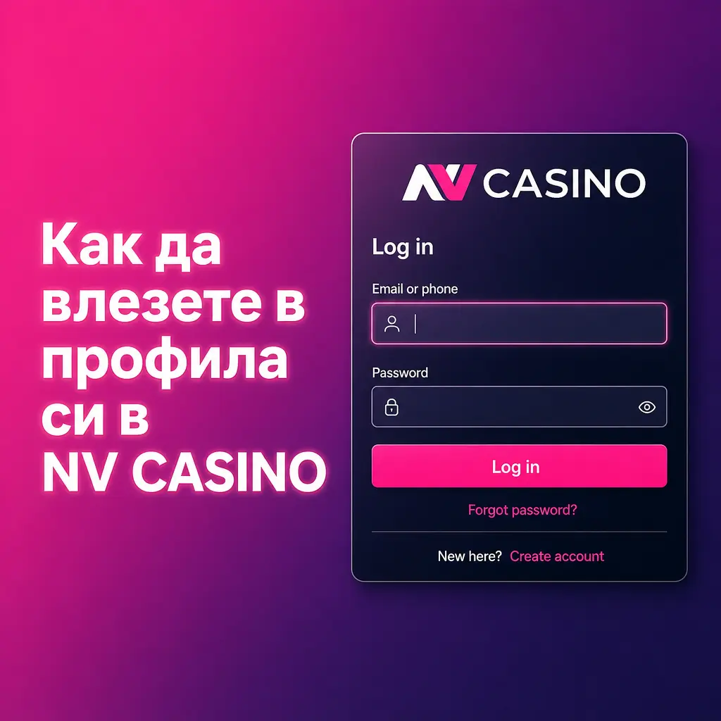 Вход в профила в NV CASINO